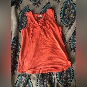 Old navy tank with laced detail